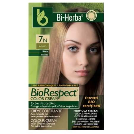 Hbh Italia Bi-herba Kit 7n Biondo 1 Emulsione Ossidante 60 Ml + 1 Colorante 60 Ml + 1 Trattamento Dopocolore 15 Ml