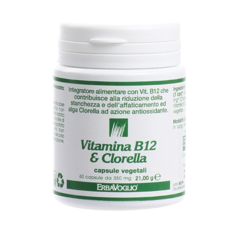 Erbavoglio Production Vitamina B12 + Clorella 60 Capsule