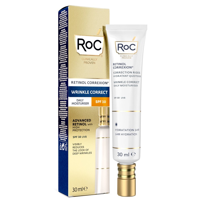 Roc Opco Llc Roc Retinol Correxion Wrinkle Correct Daily Moisturiser Spf30 30 Ml