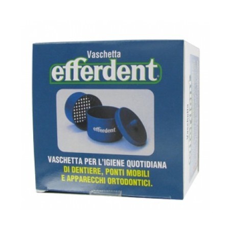 Efferdent Vaschetta Porta Protesi Per L'Igiene Quotidiana di Ponti, Dentiere e Protesi