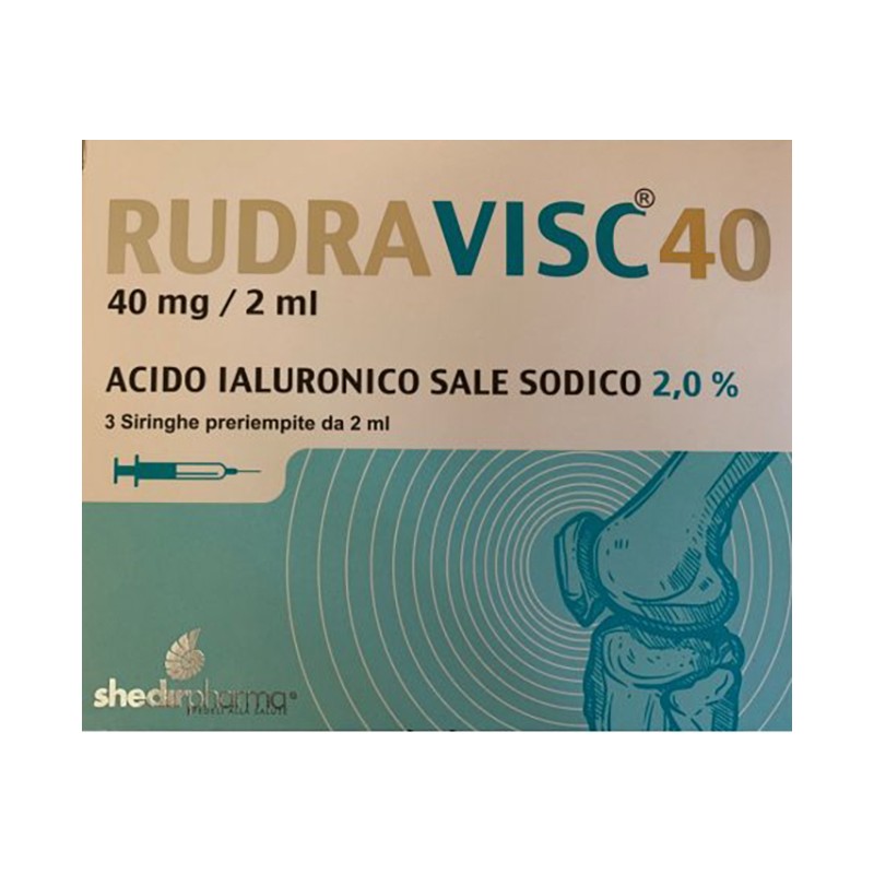 Shedir Pharma Unipersonale Siringa Intra-articolare Rudravisc 40 Hc Acido Ialuronico Sale Sodico 40 Mg 2 Ml 3 Pezzi