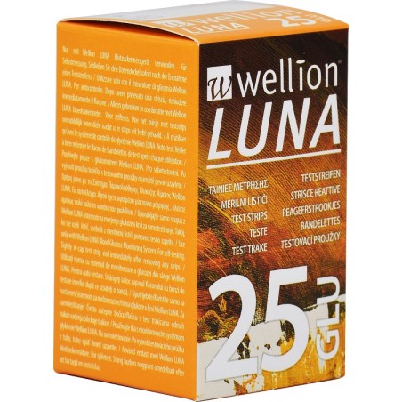 Med Trust Italia Wellion Luna 25 Strips Strisce Per Misurazione Glicemia