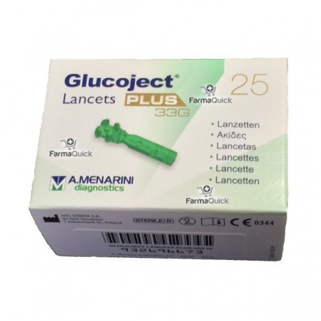 A. Menarini Diagnostics Lancette Pungidito Glucojet Plus Gauge 33 25 Pezzi