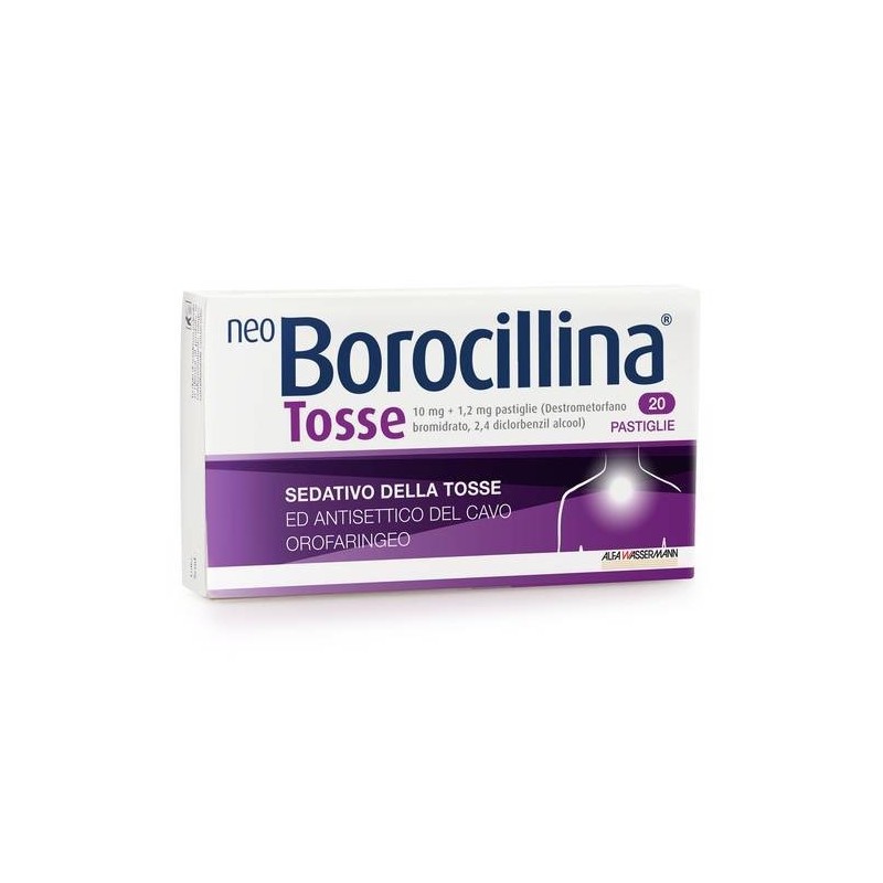 Neo Borocillina Tosse Farmaco Sedativo e Antisettico 20 Pastiglie