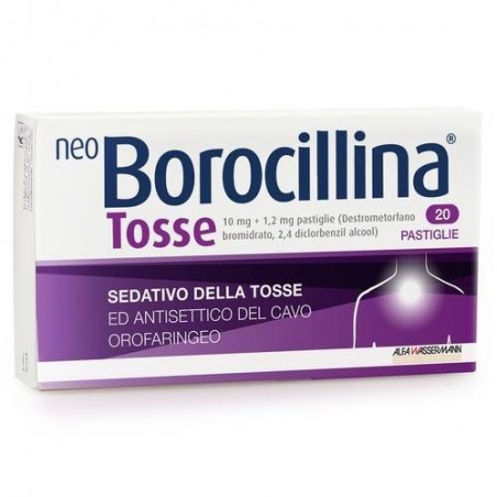 Neo Borocillina Tosse Farmaco Sedativo e Antisettico 20 Pastiglie