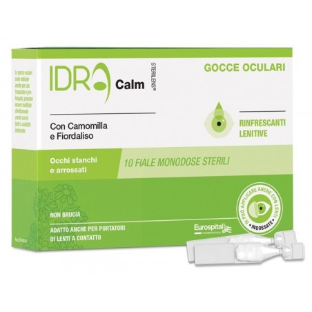 Eurospital Gocce Oculari Rinfrescanti Sterilens Idra Calm Camomilla E Fiordaliso 10 Fiale Monodose Da 0,33 Ml