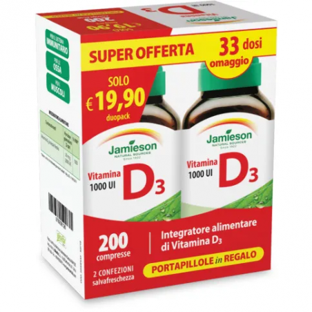 Biovita Jamieson Duopack Vitamina D 1000 Con Pilloliera Promo