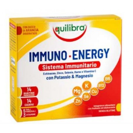 Equilibra Immuno Energy Sistema Immunitario Potassio & Magnesio 14 Bustine Monodose