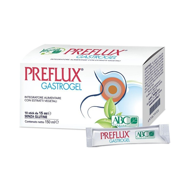 A. B. C. Trading Preflux Gastrogel 10 Stick Pack Da 15 Ml