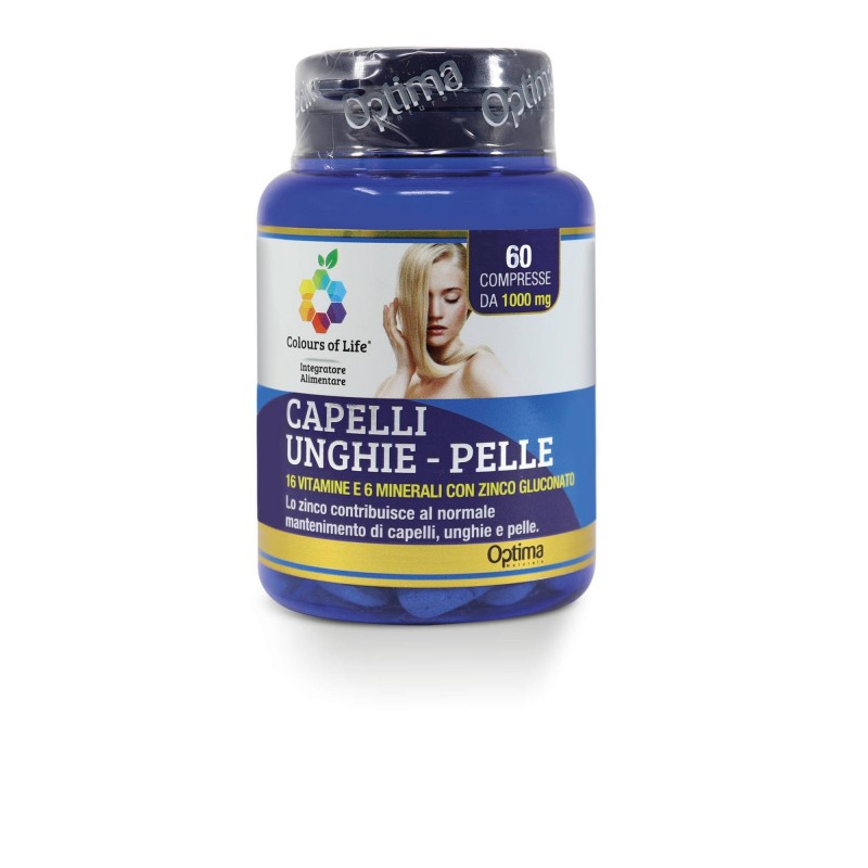 Optima Naturals Colours Of Life Capelli Unghie Pelle 60 Compresse 1000 Mg