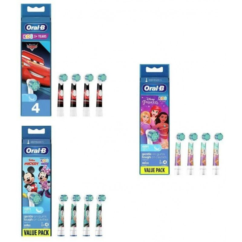 Procter & Gamble Oralb Power Refill Eb10 Cars/mickey/princesses 4 Pezzi