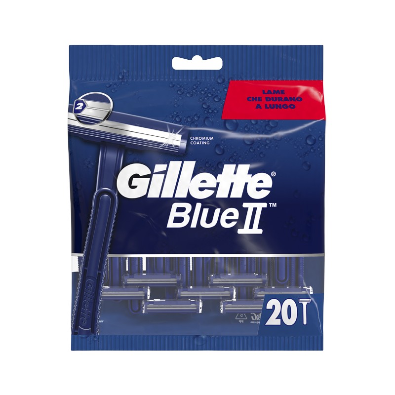 Procter & Gamble Gillette Blue Ii Usa & Getta Standard 20 Pezzi