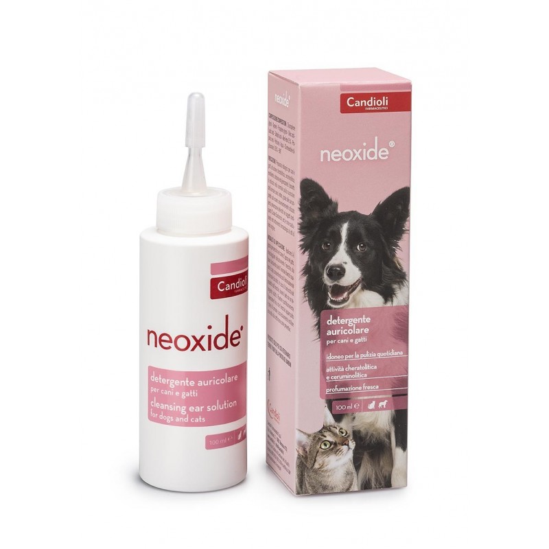 Candioli Neoxide Detergente Auricolare per Cani e Gatti Con Cannula Anatomica e Atraumatica 100 ml