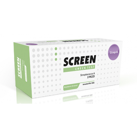 Screen Italia Test Rapido Streptococco Tampone Faringeo Screen 2 Pezzi Self Test Strep A