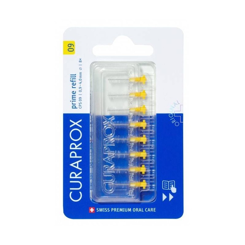 Curaden Ag Curaprox Capsule 09 Scovolino Prime Refill Yellow 8 Pezzi