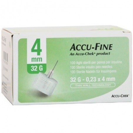 Roche Diabetes Care Italy Ago Per Penna Da Insulina Accu-fine Pen Needle Gauge 32 4 Mm 100 Pezzi