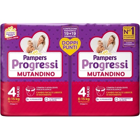 Fater Pampers Progressi Mutandino Maxi Pacco Doppio 38 Pezzi