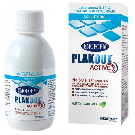 Polifarma Benessere Emoform Plakout Active 0,12% 200 Ml + 3 Buste