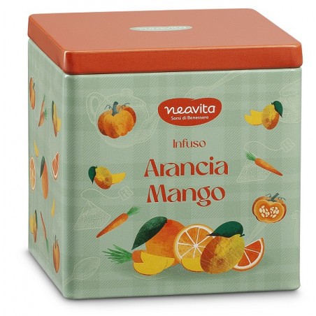 Hp Italia Neavita Infuso Arancia E Mango Filtroscrigno In Square Tin Happy Fruits Verde