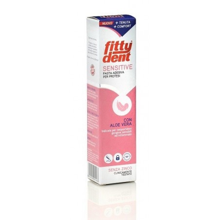 Ideco Fittydent Sensitive Pasta Adesiva Con Aloe Vera 40 G