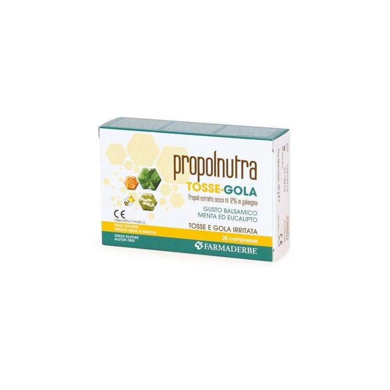 Farmaderbe Propolnutra Tosse Gola 20 Compresse Masticabili