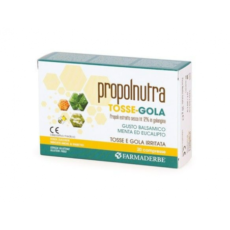 Farmaderbe Propolnutra Tosse Gola 20 Compresse Masticabili