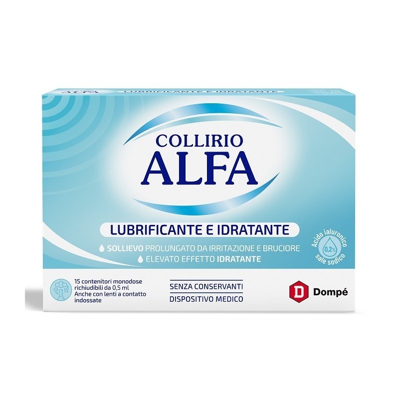 Dompe' Farmaceutici Collirio Alfa Lubrificante/idratante 15 Fiale Monodose