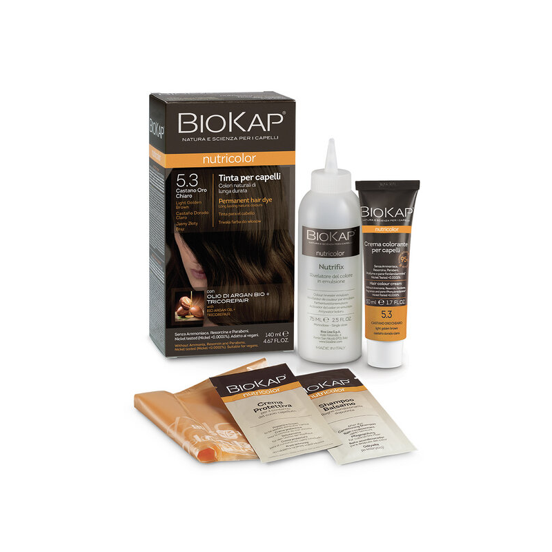 Biokap Nutricolor Tinta 5.3 Castano Oro Chiaro Bios Line