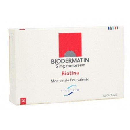 Alliance Pharma Biodermatin 5 Mg Compresse Biodermatin 20 Mg Granulato Effervescente Biotina