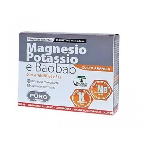 Uragme Puro Magnesio Potassio E Baobab 20 Bustine 4 G