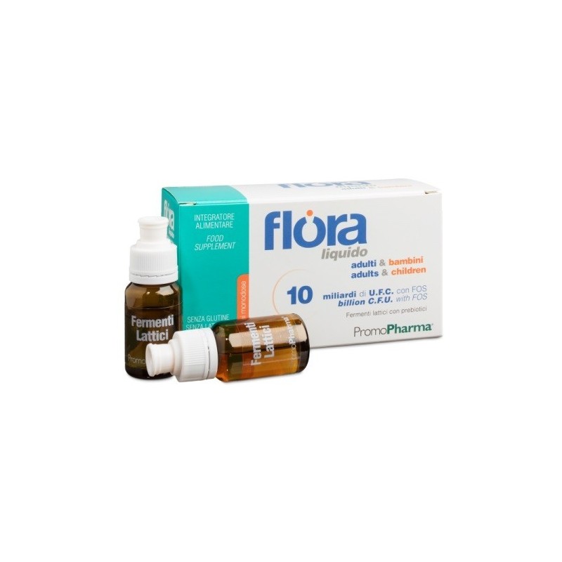 Promopharma Flora Liquido Adulti & Bambini 10 Flaconcini X 10 Ml