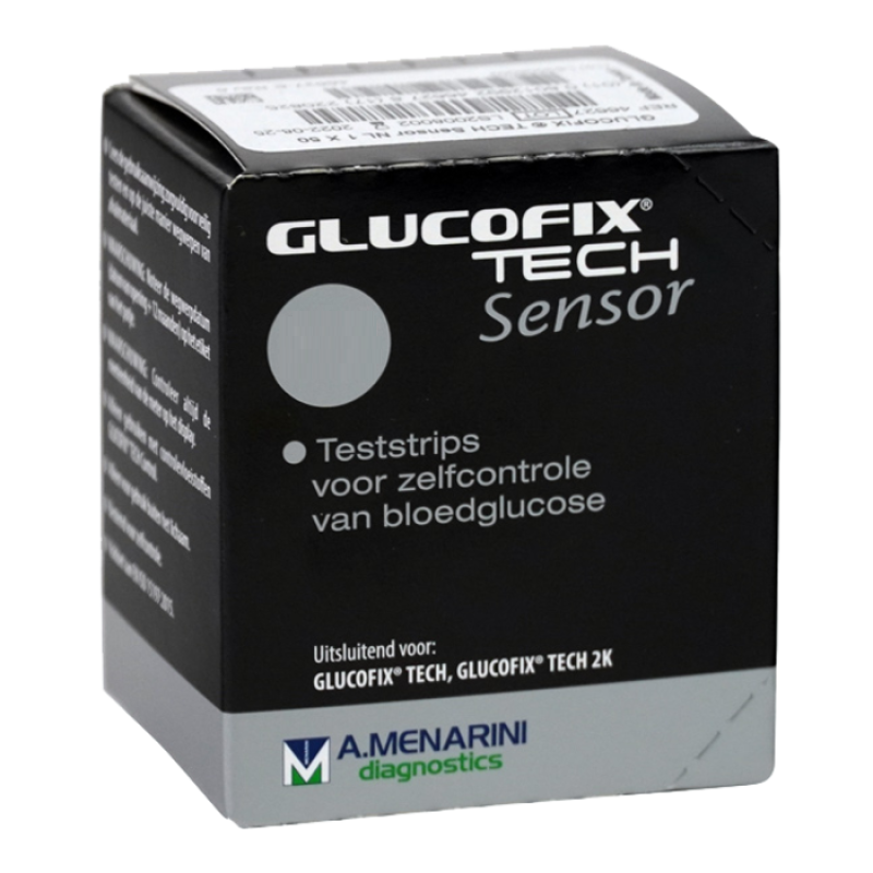 A. Menarini Diagnostics Strisce Misurazione Glicemia Glucofix Tech Sensor 25 Pezzi