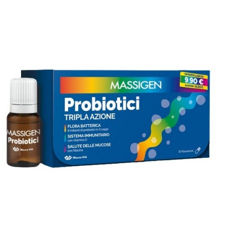 Marco Viti Farmaceutici Massigen Probiotici 10 Flaconcini X 8 Ml Prezzo Pieno