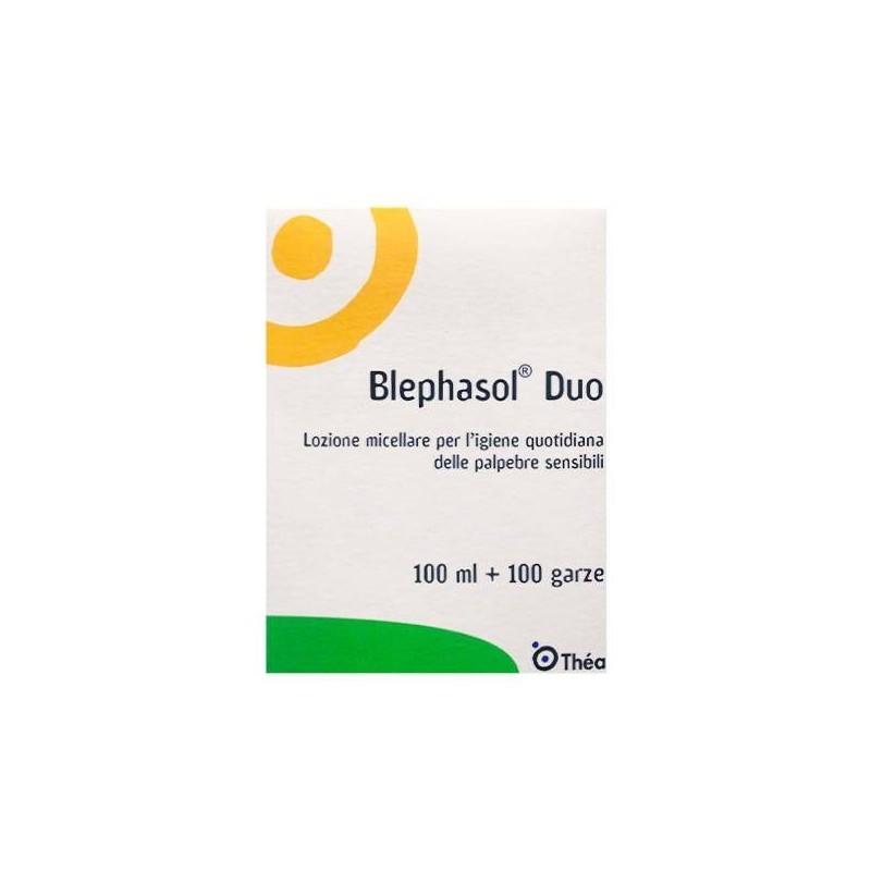 Laboratoires Thea Blephasol Duo Soluzione Micellare Igiene Palpebrale 100 Ml + 100 Garze