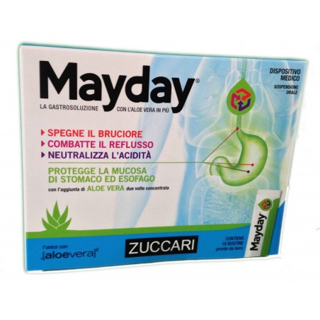 Zuccari Mayday Sospensione Per Uso Orale Alla Menta 18 Stick 10 Ml