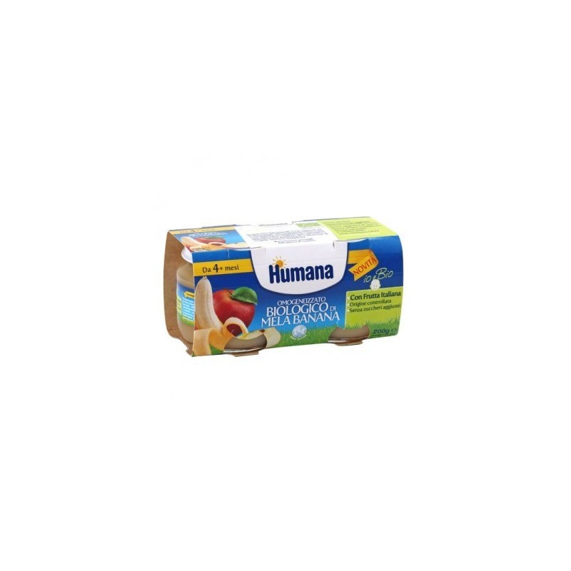 Humana Italia Humana Omogeneizzato Mela/banana Bio 2 Vasetti 100 G