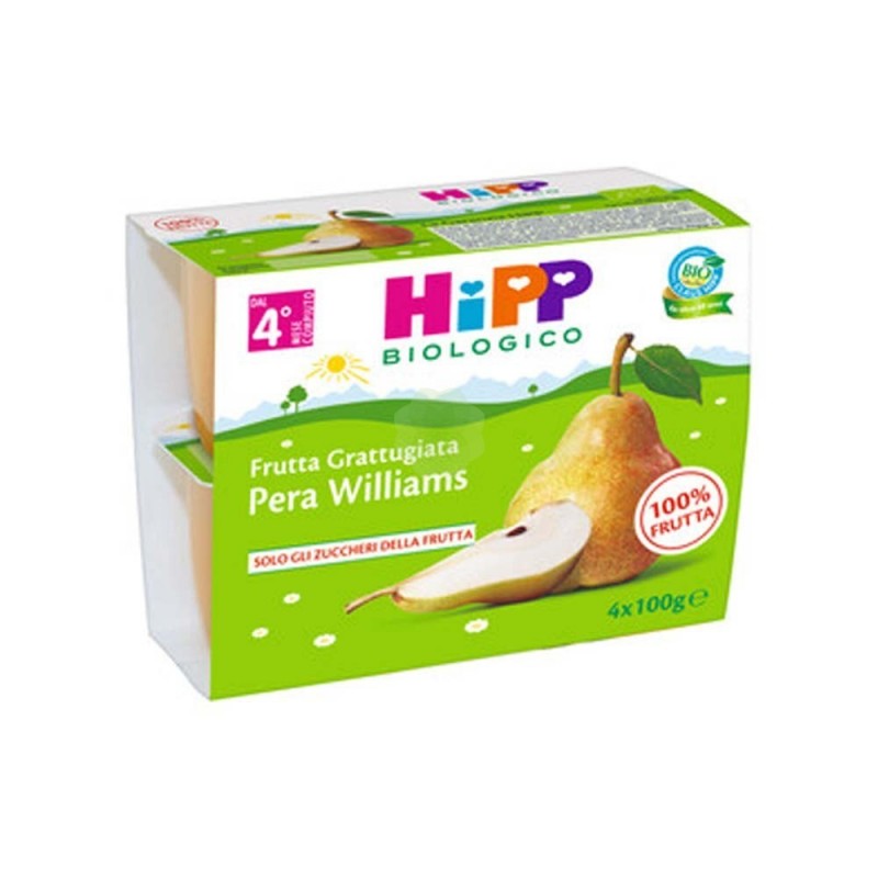 Hipp Italia Hipp Bio Hipp Bio Frutta Grattuggiata Pera Williams 4x100 G