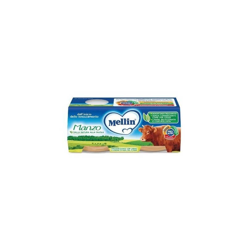 Danone Nutricia Soc. Ben. Mellin Omogeneizzato Manzo 2x120 G