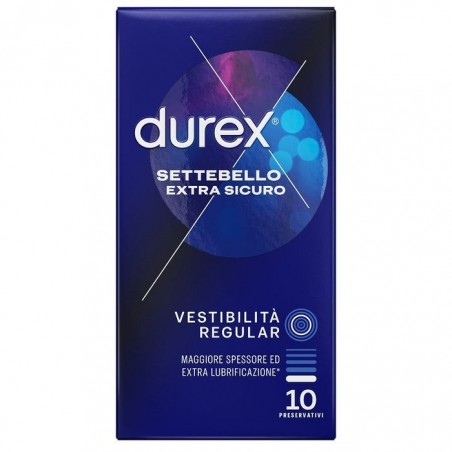 Reckitt Benckiser H. Profilattico Durex Settebello Extra Sicuro 10 Pezzi