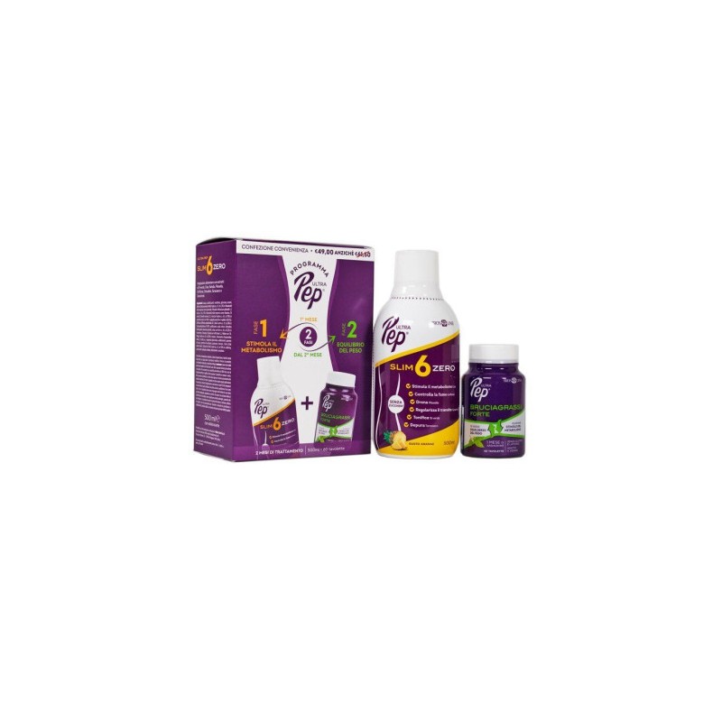 Bios Line Ultra Pep Protocollo Slim 6 Zero Ananas 500 Ml + Bruciagrassi Forte 60 Compresse