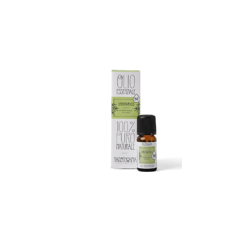 Olio Essenziale Lemongrass Bio Cymbopogon Fexuosus Parti Aeree 10 ml Nasoterapia