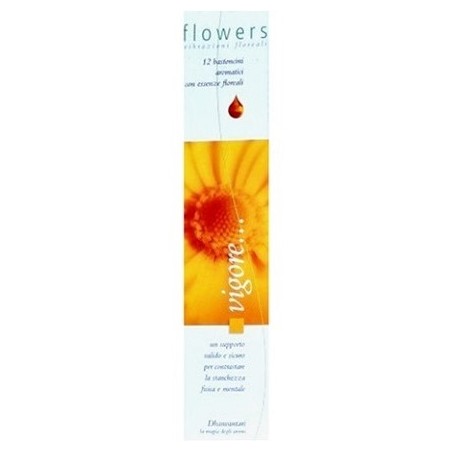 Incenso Vigore con Fiori di Bach 12 Bastoncini Dhanvantari Linea Flowers