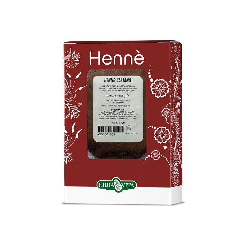 Erba Vita Group Henne Colorante Capelli Castano 100 G