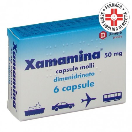 Xamamina 50 mg Mal Di Viaggio 6 Capsule Molli