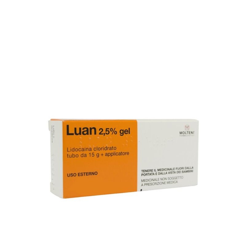 Luan 2,5% Gel Lidocaina Farmaco Anestetico Cutaneo 15 grammi