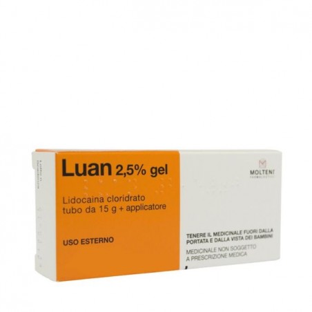 Luan 2,5% Gel Lidocaina Farmaco Anestetico Cutaneo 15 grammi