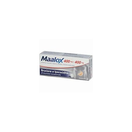 Maalox Farmaco per acidità e bruciore di stomaco 40 Compresse Masticabili