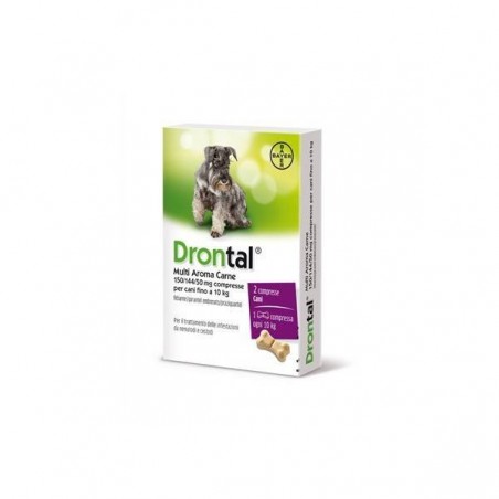 Vetoquinol S. A. Drontal Multi Aroma Carne 150/144/50 Mg Compresse Per Cani Fino A 10 Kg