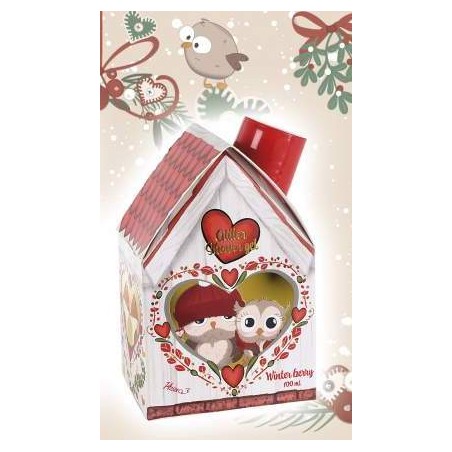 casetta di natale con bagnodoccia profumato winter berry