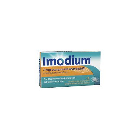 Imodium 2 mg Loperamide 8 Compresse Orosolubili Antidiarroico